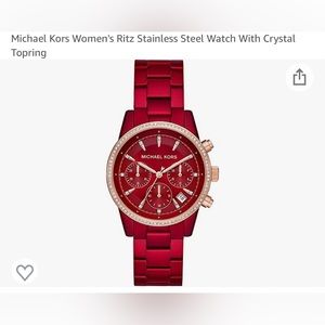 Like New Burgandy Michael Kors watch (extra links included)